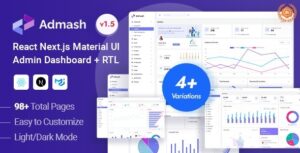 Admash – Material Design React Next Admin Dashboard Template 1.5
