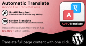Automatic Translate Addon For TranslatePress Pro 1.3