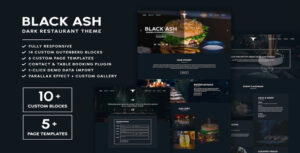 Black Ash – Dark Restaurant WordPress Theme