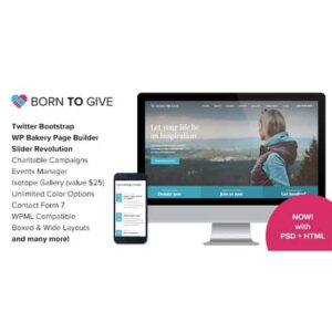 Born To Give Charity Crowdfunding Responsive WordPress Theme 2.9.3