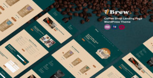 Brew Coffee – Coffee Shop and Coffee Beans WordPress Landing Page WordPress Theme