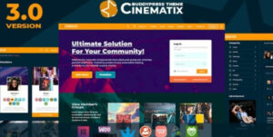 Cinematix – BuddyPress Nouveau Membership Theme 3.2