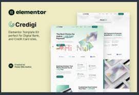 Credigi – Digital Bank & Credit Card Elementor Template Kit