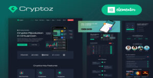 Cryptoz – Cryptocurrency Landing Page Elementor WordPress Theme