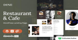 Dine – Restaurant And Cafe WordPress Elementor Theme