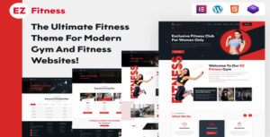 EZ Fitness-The Ultimate Fitness Wordpress Responsive Theme for Modern Gym and Fitness Websites! WordPress Theme