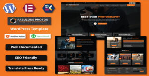 Fabulous Photos – Stock Photo & Photography WordPress Elementor Template WordPress Theme
