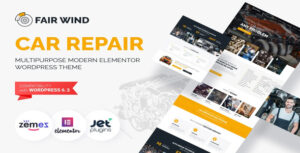 Fair Wind – Car Repair Modern WordPress Elementor Theme