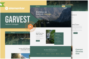 Garvest – Nature Cottages Elementor Template Kit