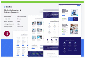 Geolab | Clinical Laboratory & Science Research Elementor Template Kit