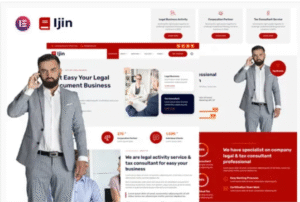 Ijin – Legal Business & Tax Consultant Services Elementor Template Kit