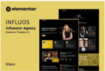 Influos – Influencer Agency Elementor Template Kit