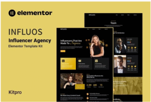 Influos – Influencer Agency Elementor Template Kit