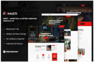 Inusti – Industrial & Factory Business Elementor Template Kit 1.0.0