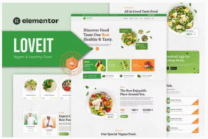 Loveit – Vegan & Healthy Food Restaurant Elementor Template Kit