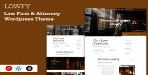 Lowfy – Law Firm & Attorney Wordpress Theme