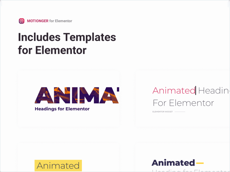 MOTIONGER – ANIMATED HEADING FOR ELEMENTOR 2.0.3