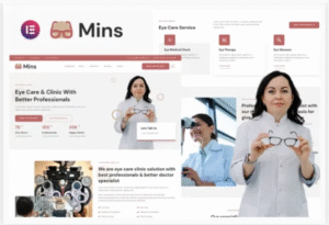 Mins – Eye Care Clinic Services Elementor Template Kit