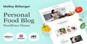 Molley Belanger – Food blog for storytelling WordPress Theme
