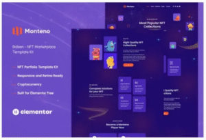 Monteno – NFT Portfolio Elementor Template Kit