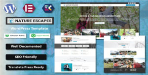Nature Escapes – Hiking & Paragliding WordPress Theme