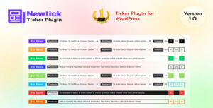Newtick – Ticker WordPress Plugin for Sticky and Sidebar