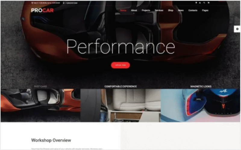ProCar – Car Parts Multipage HTML Website Template