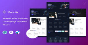 Robotix – AI Writer & Copywriting Landing Page WordPress Theme