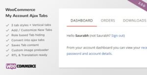SS WooCommerce Myaccount Ajax Tabs 2.5.0
