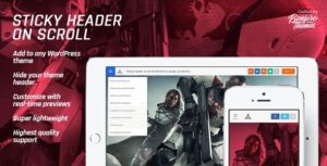 STICKY HEADER ON SCROLL FOR WORDPRESS 1.3