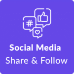 Superb Social Media Share and Follow Buttons With Original Licence