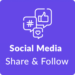 Superb Social Media Share and Follow Buttons With Original Licence