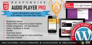 Responsive HTML5 Audio Player PRO WordPress Plugin 3.5.1