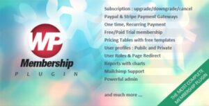 WP Membership WordPress Plugin 1.6.0