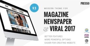 PRESSO – Modern Magazine Newspaper Viral Theme 3.0.1