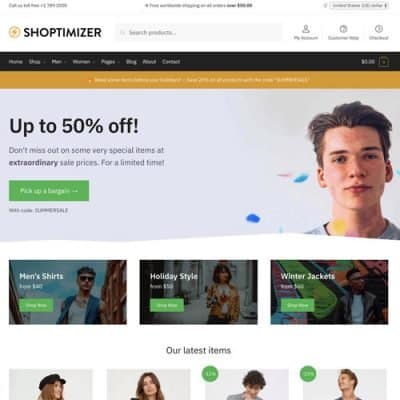Shoptimizer Fastest WooCommerce WordPress Themes 2.7.6