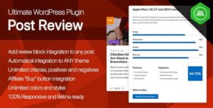 ULTIMATE POST REVIEW WORDPRESS PLUGIN 1.0.1