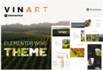 Vinart – Wine Brand & Vinyard Elementor Template Kit