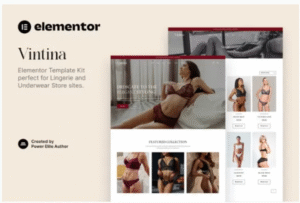 Vintina – Lingerie & Underwear Store Elementor Template Kit