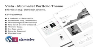 Vista – Minimalist Portfolio Theme WordPress Theme