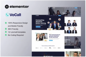 VoCall – Call Center & Telemarketing Elementor Template Kit