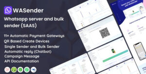 WASender – Whatsapp server & bulk sender (SAAS) AMCoders 2.2
