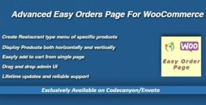 WooCommerce Advanced Easy Orders Page 1.0.0