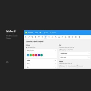 Materil WordPress Material Design Admin Theme 3.2