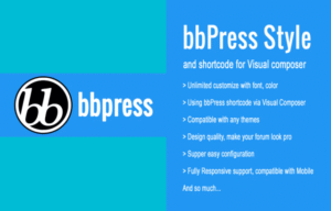 bbPress Style & Shortcode for Visual Composer 1.2