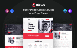 Bizker – Digital Agency Services WordPress Theme. 1.0.0