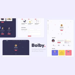 Bolby Portfolio CV Resume WordPress Theme 1.0.5