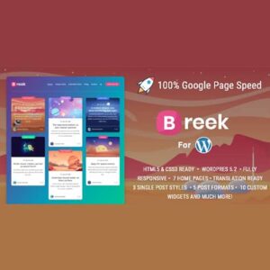 Breek Minimal Masonry WordPress Theme 4.1.0