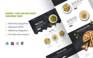 Burgera – Food and Restaurant One Page WordPress Theme 1.0.0