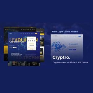 Cryptro Cryptocurrency Blockchain Bitcoin and Financial Technology WordPress Theme 1.4.3